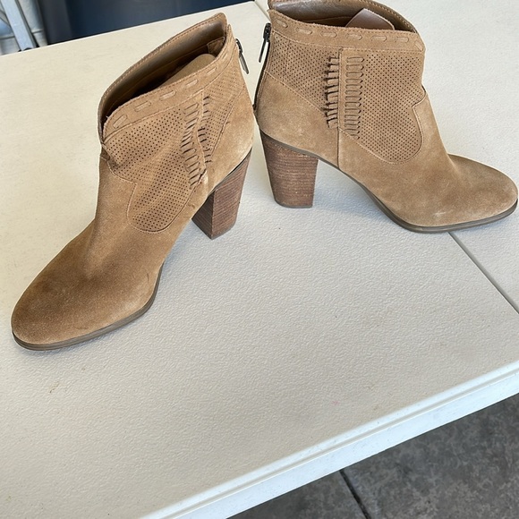 Vince Camuto Fretzia Perforated Boot in Wild Mushroom Nubuck - Picture 2 of 5